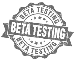 Beta-Testing-Stempel