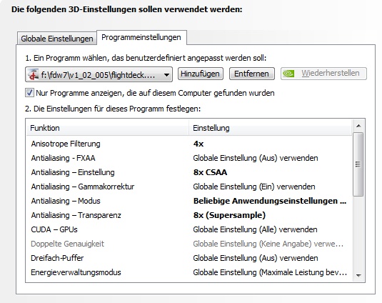 nVidia Settings FD 2