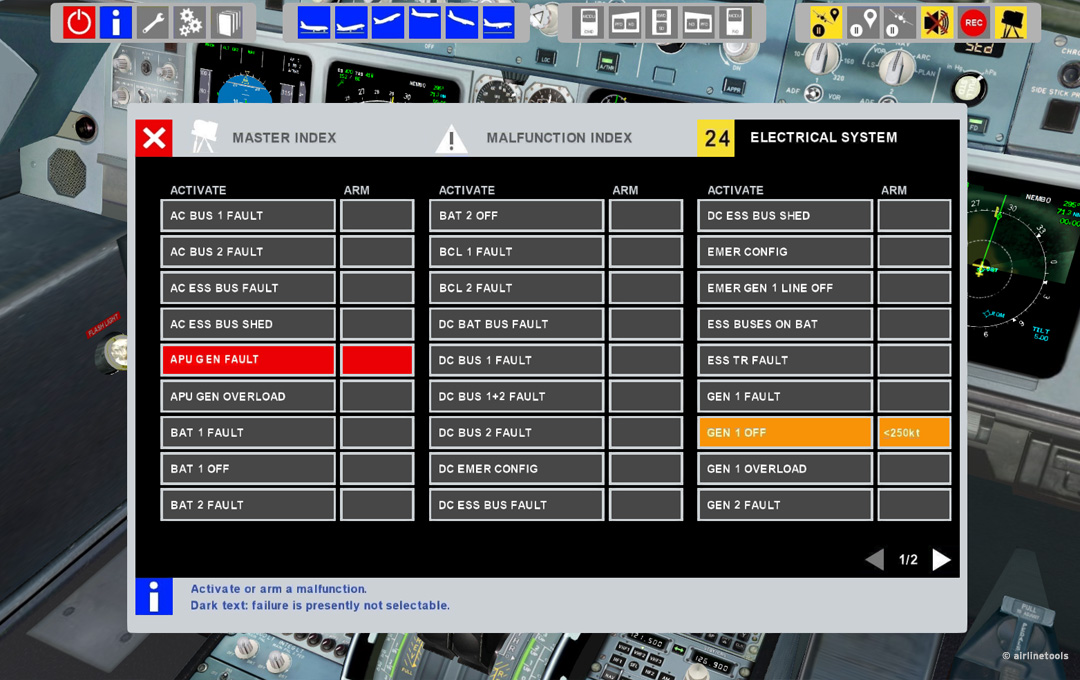 Malfunction and Failures Airbus A320 Electical